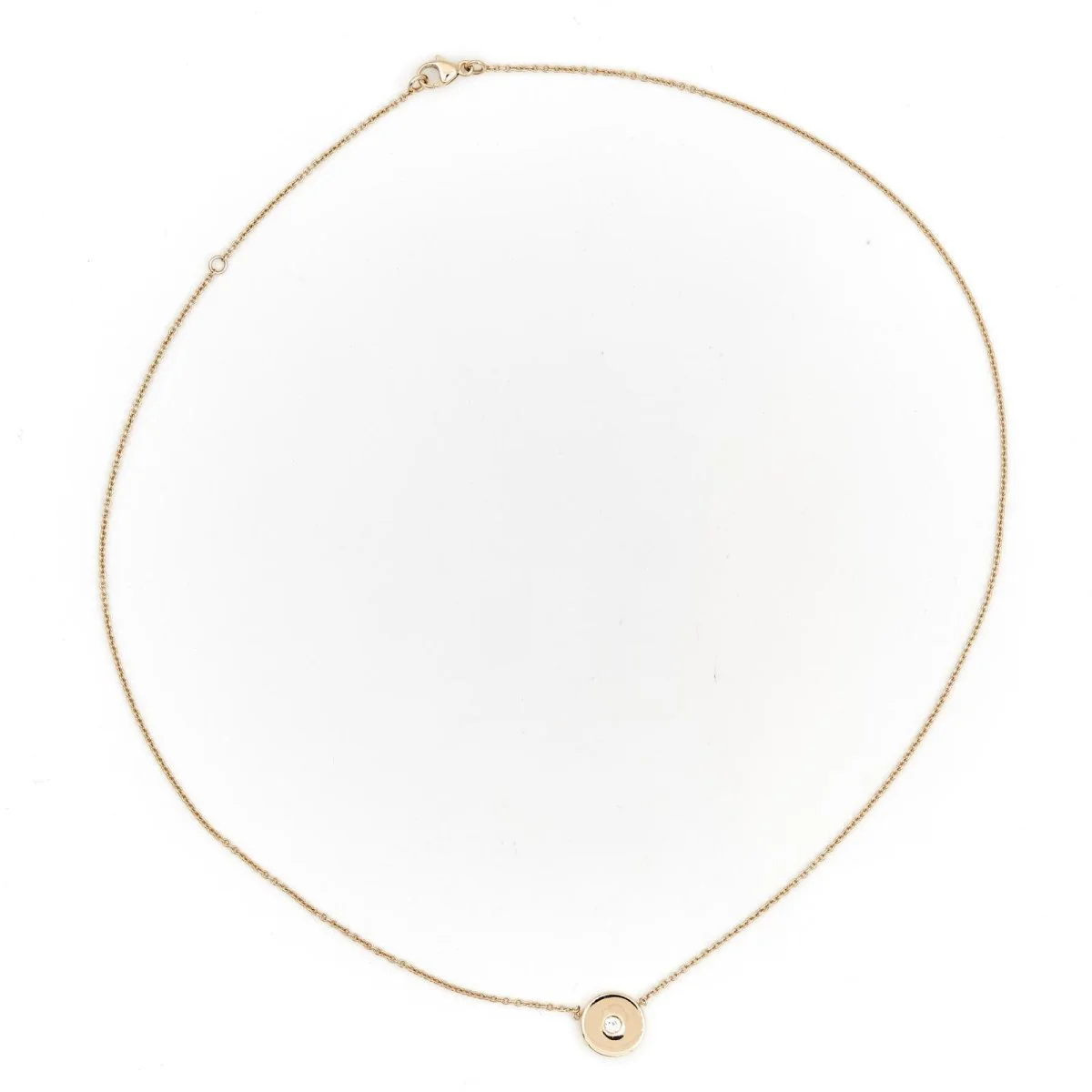 Collier Pendentif rond en or jaune et diamant - Image 5