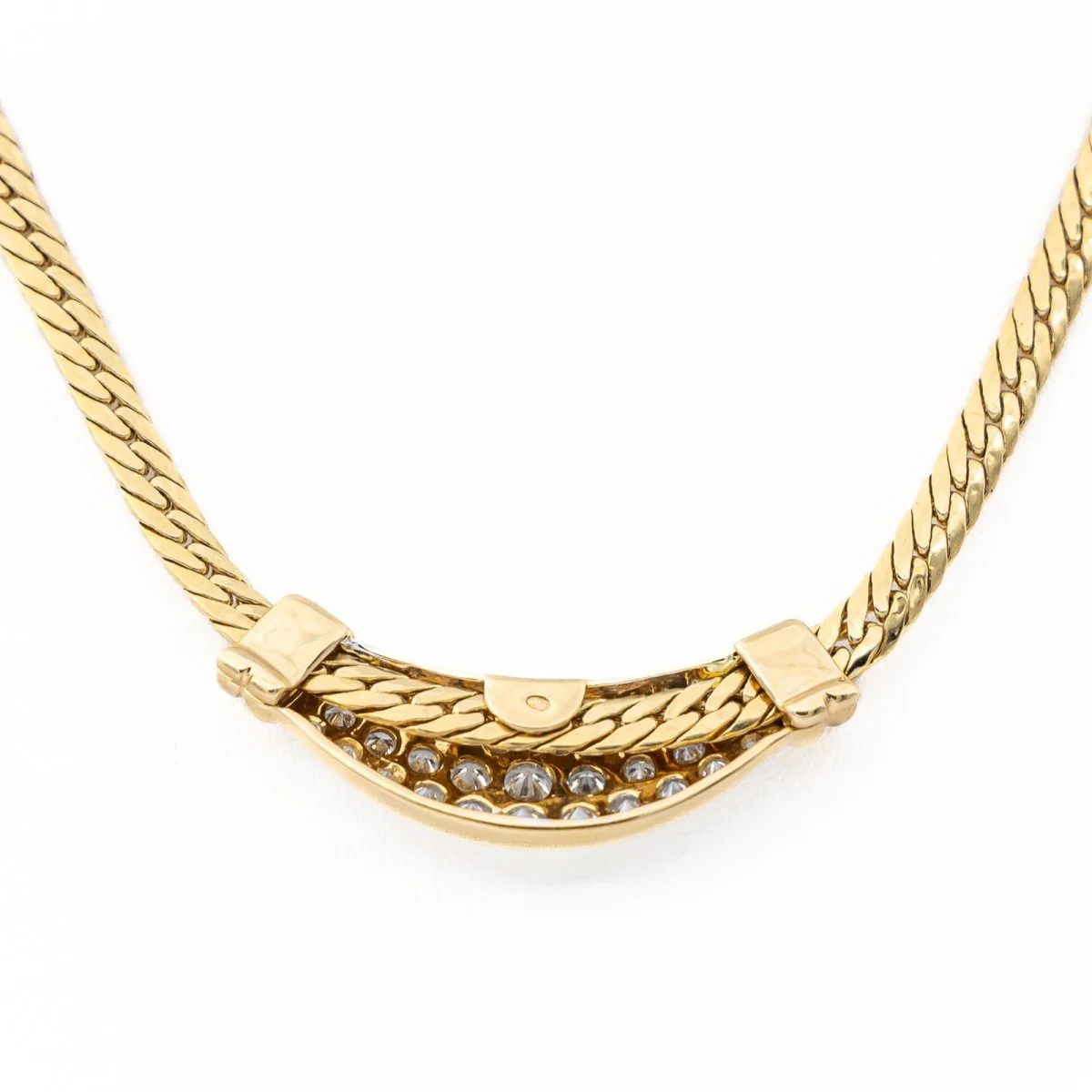 Collier Chaîne deux ors et diamants - Image 7