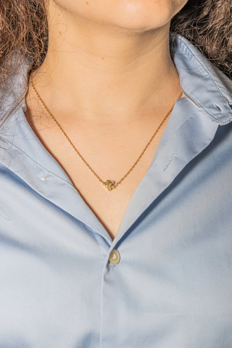 Collier en or jaune et diamant - Image 2