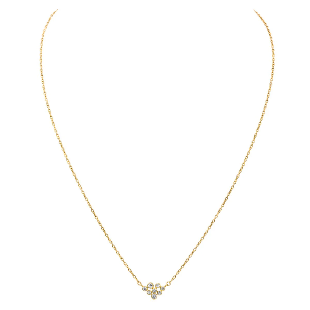Collier en or jaune et diamant - Image 3