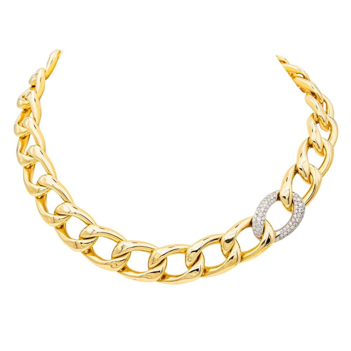 Collier Maille en or jaune, or blanc et diamants - Image 3