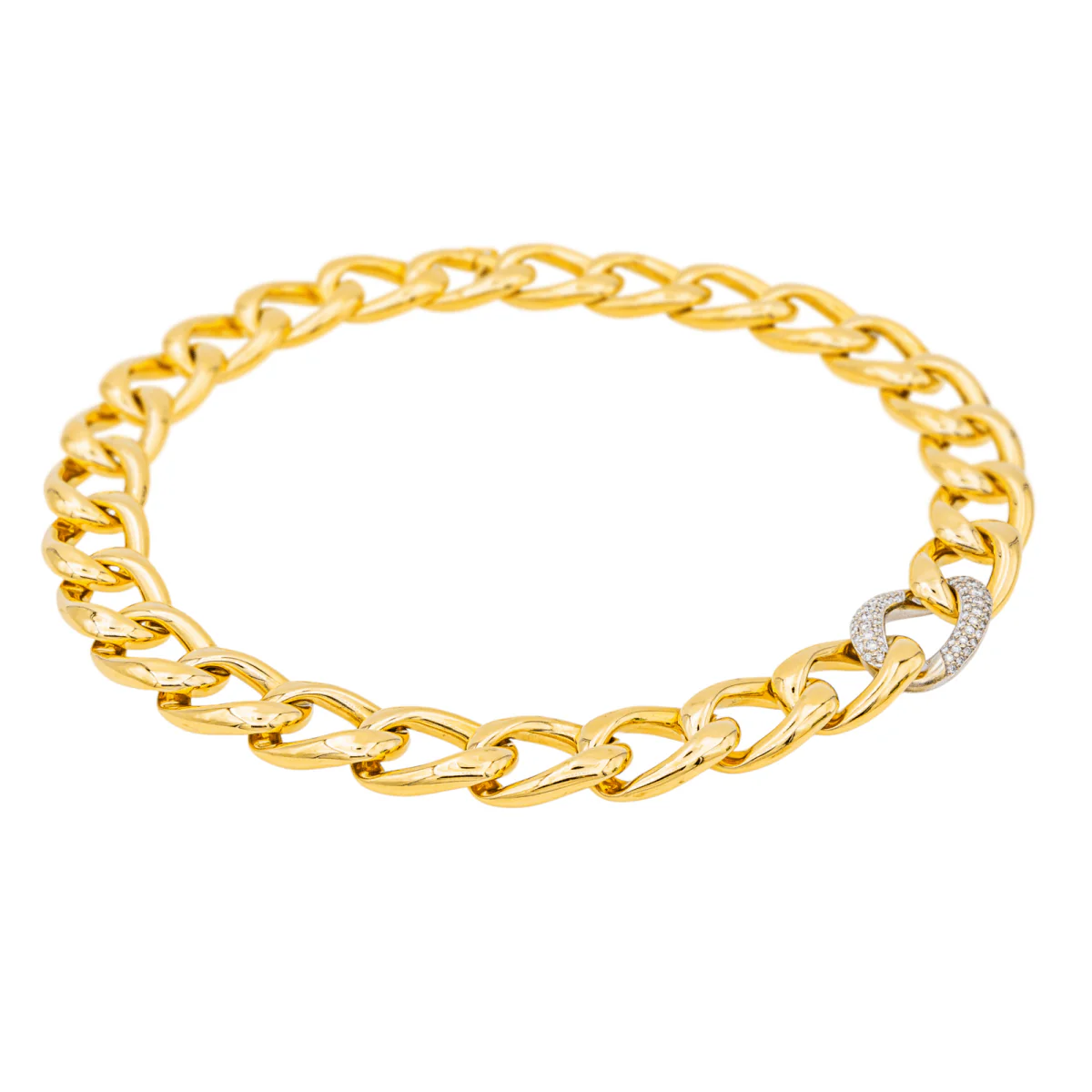 Collier Maille en or jaune, or blanc et diamants - Image 4
