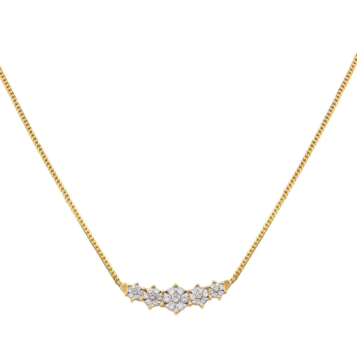 Collier Maille en or jaune et diamants