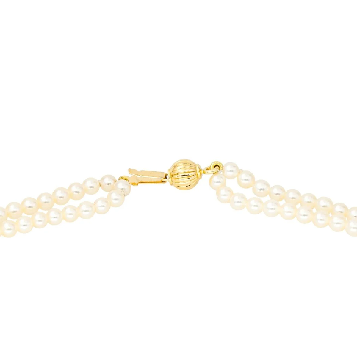Collier Perles en or jaune et diamants - Image 6