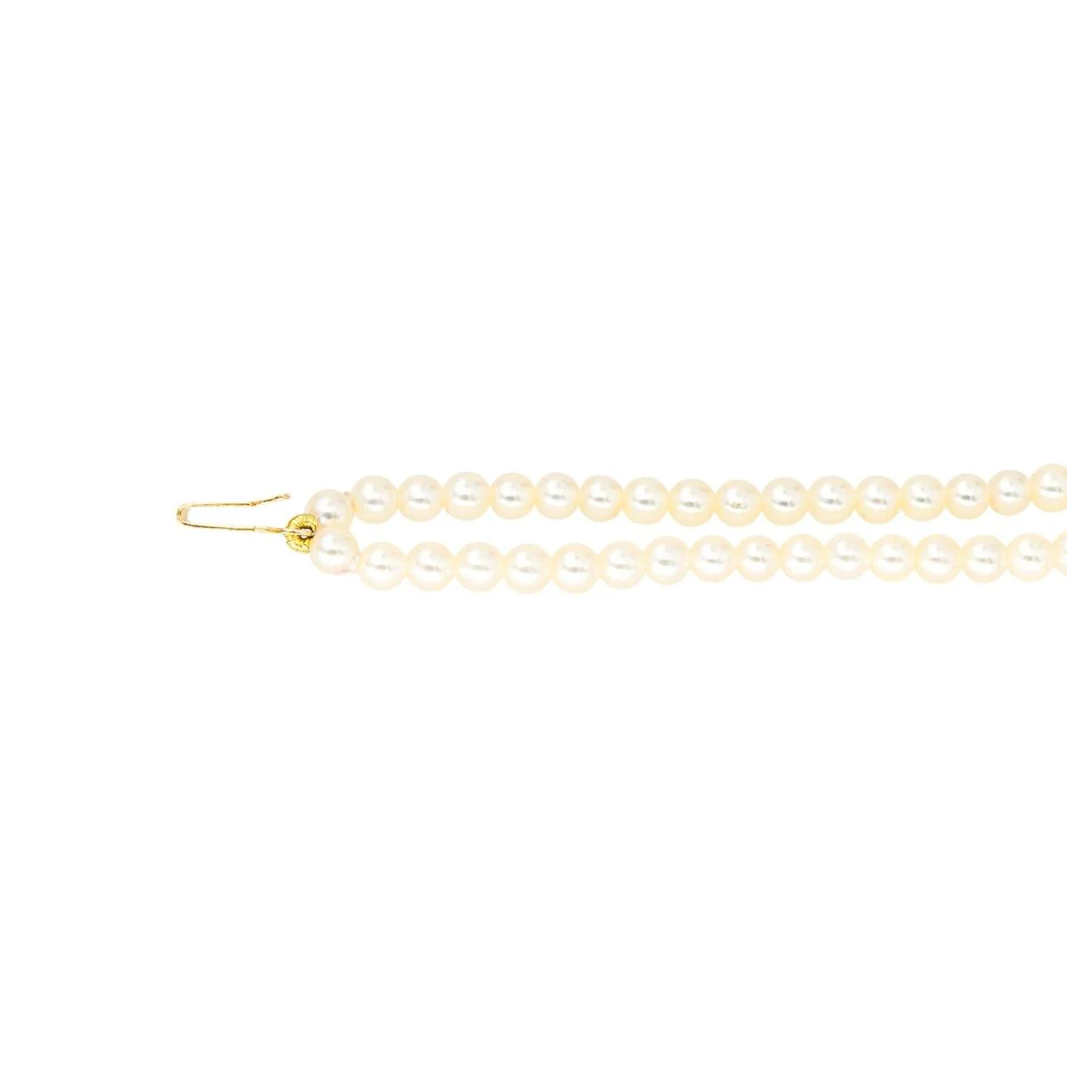 Collier Perles en or jaune et diamants - Image 7