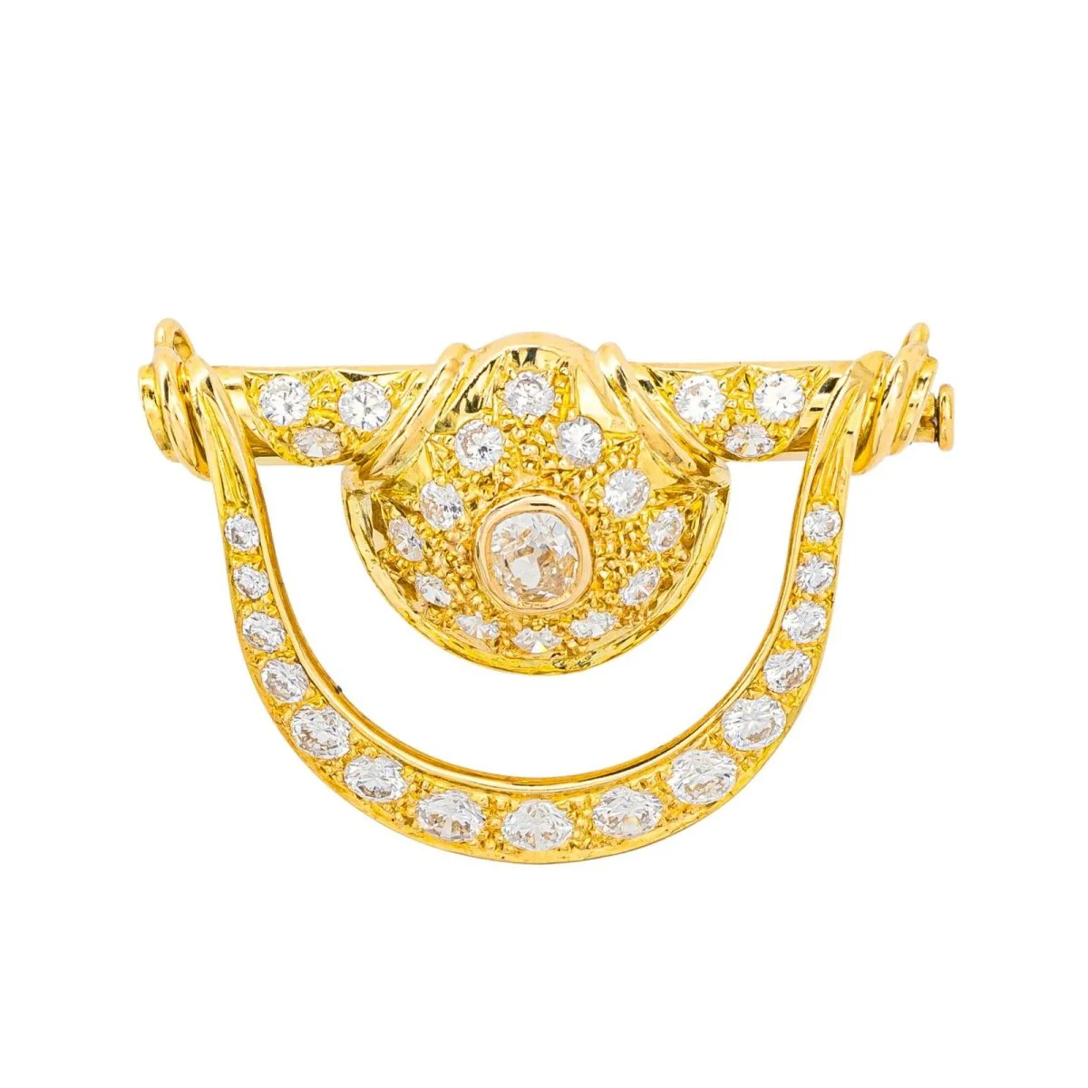 Collier Pendentif en or jaune et diamants - Image 5