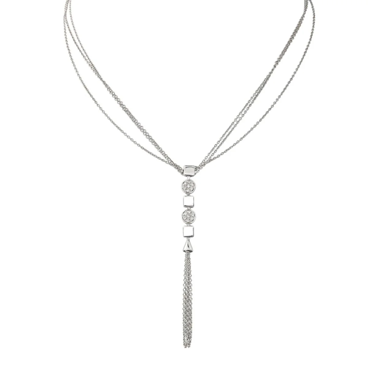 Collier Négligé en or blanc et diamants
