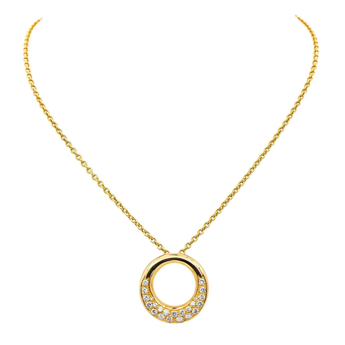 Collier Pendentif en or jaune et diamants