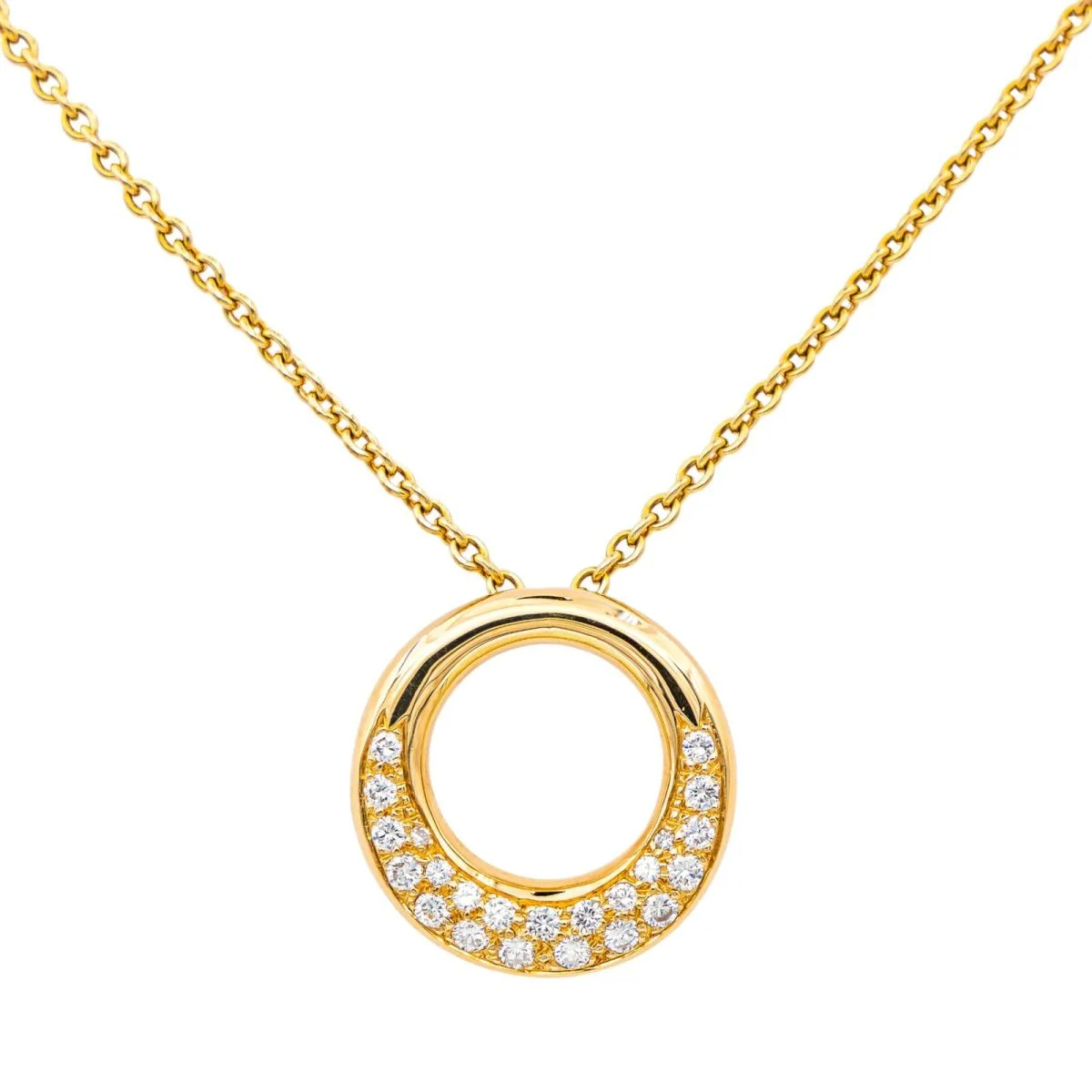 Collier Pendentif en or jaune et diamants - Image 3