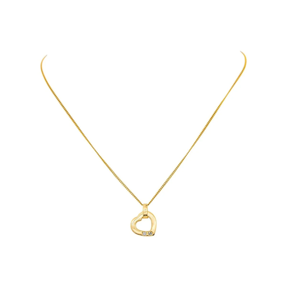 Collier Pendentif en or jaune et diamants - Image 3