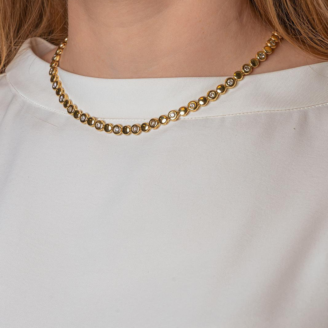 Collier Maille en or jaune et diamants - Image 2