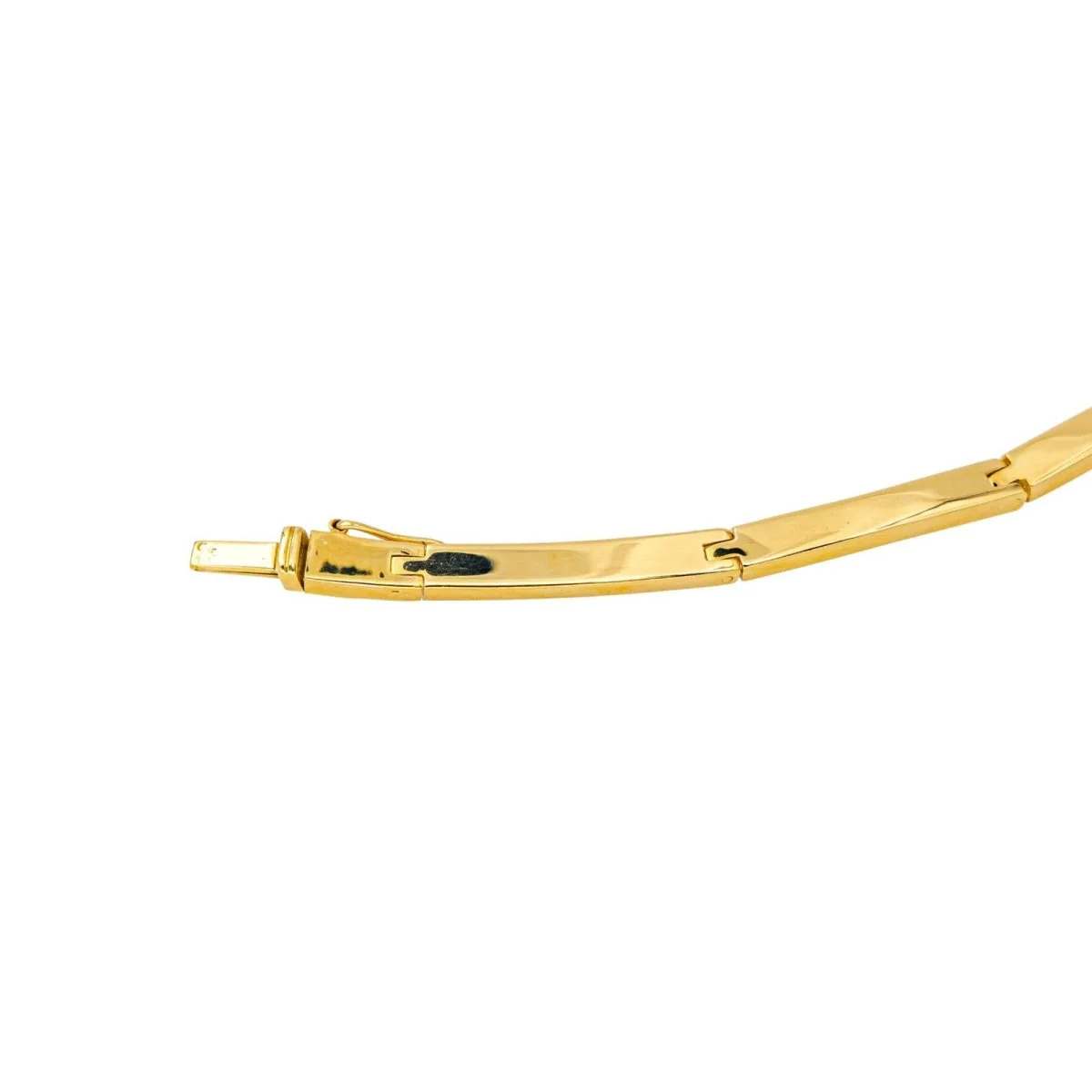 Collier Ras de Cou en or jaune, émeraudes et diamants - Image 8