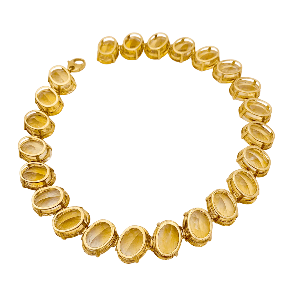 Collier Rivière or jaune et citrines - Image 4