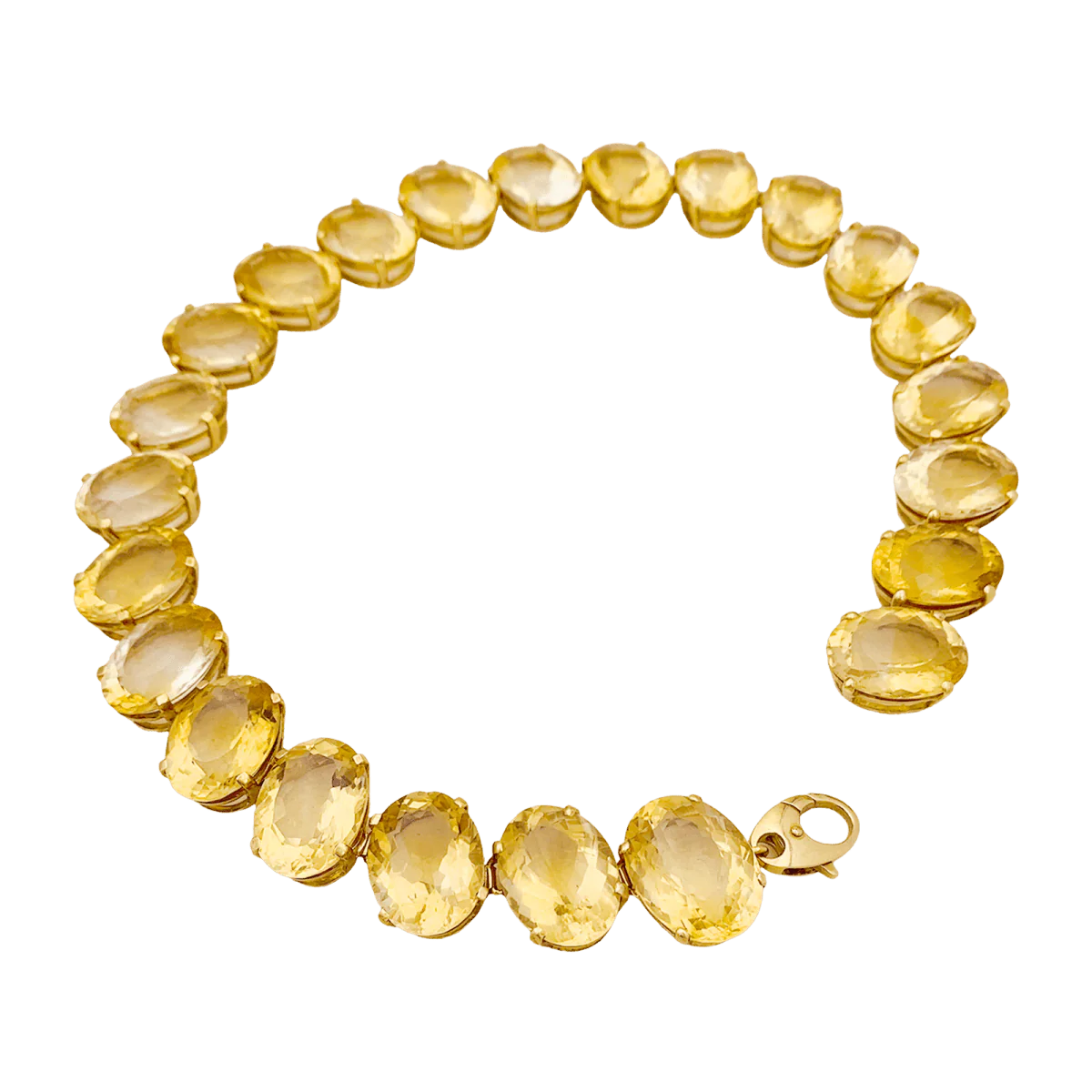 Collier Rivière or jaune et citrines - Image 5