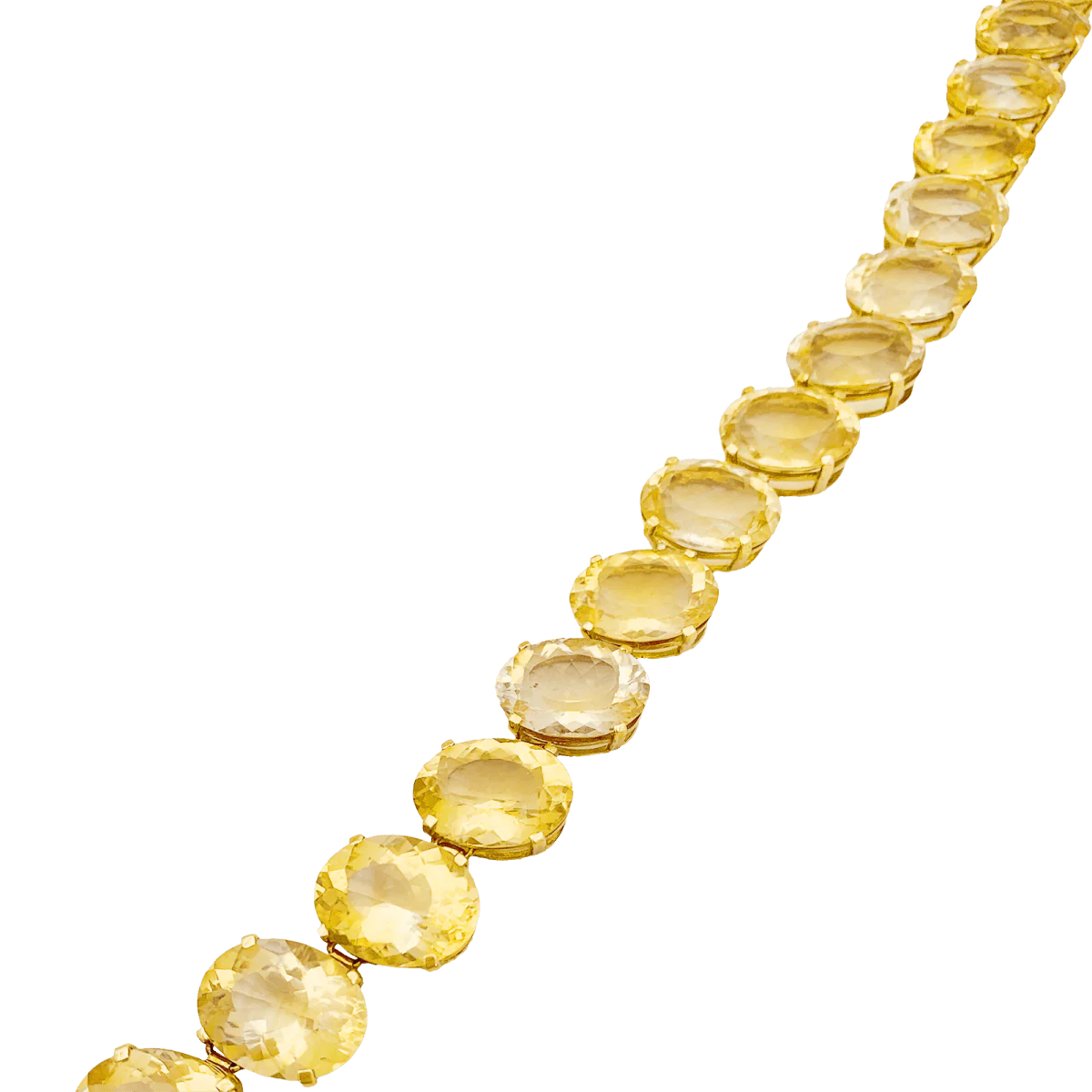 Collier Rivière or jaune et citrines - Image 6