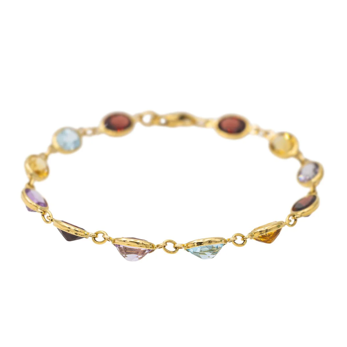 Bracelet en or jaune et pierres fines. - Image 11
