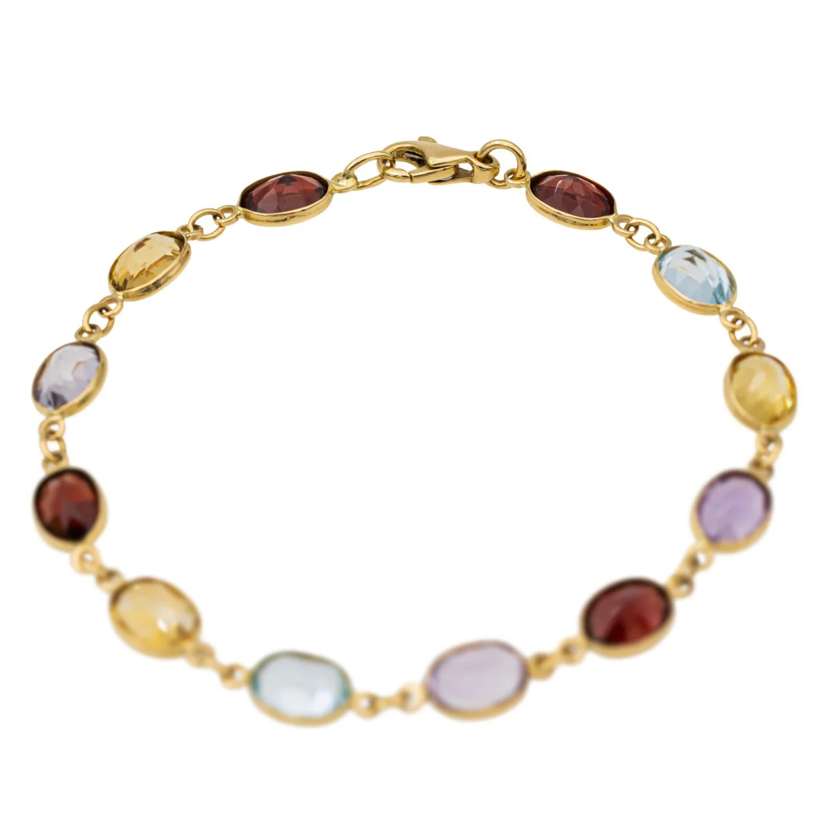 Bracelet en or jaune et pierres fines. - Image 5