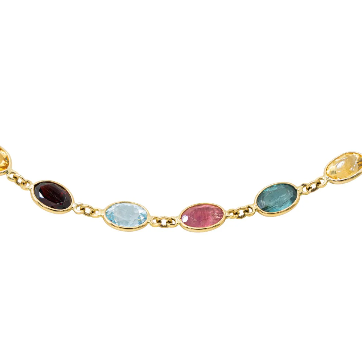 Collier Maille souple en or jaune et pierres fines - Image 3