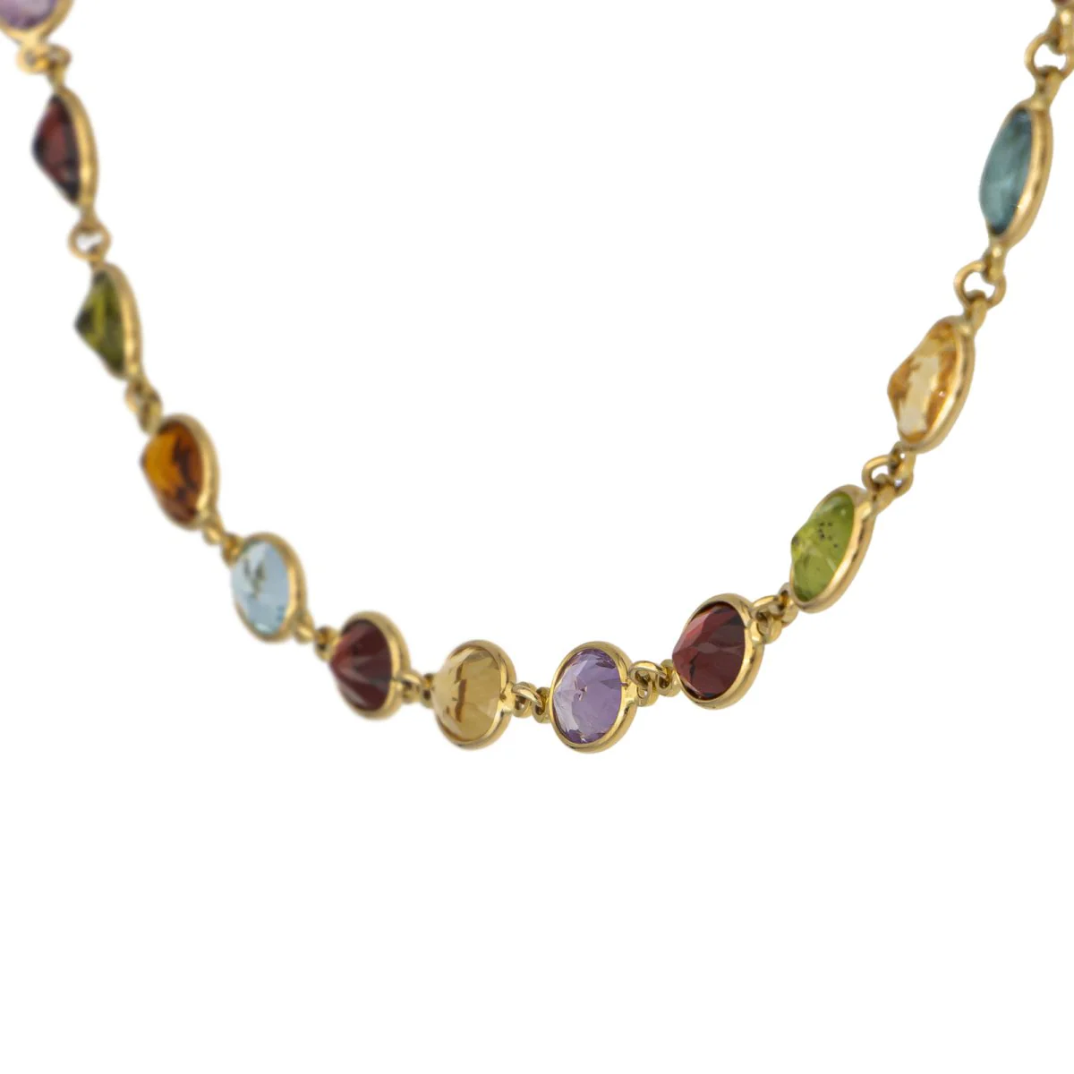Collier Maille souple en or jaune et pierres fines - Image 5