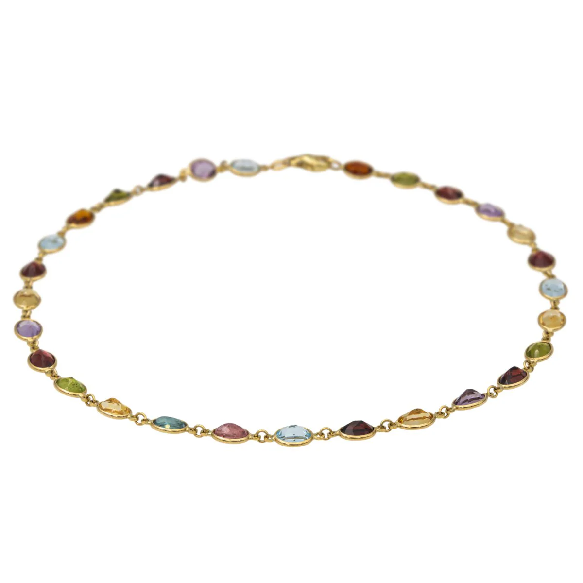 Collier Maille souple en or jaune et pierres fines - Image 8