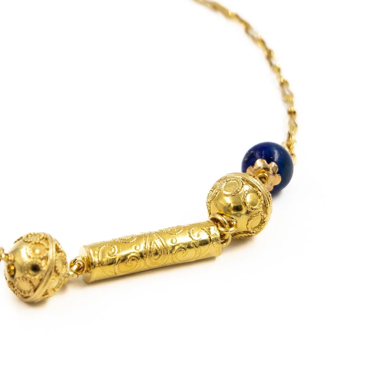 Collier en or jaune et lapis-lazuli - Image 4