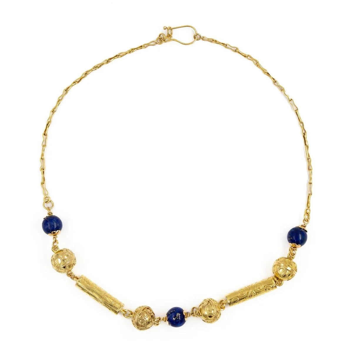 Collier en or jaune et lapis-lazuli - Image 5
