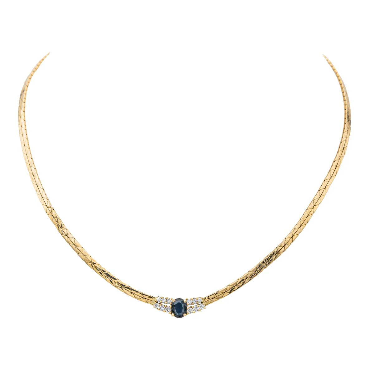 Collier Or jaune Saphir
