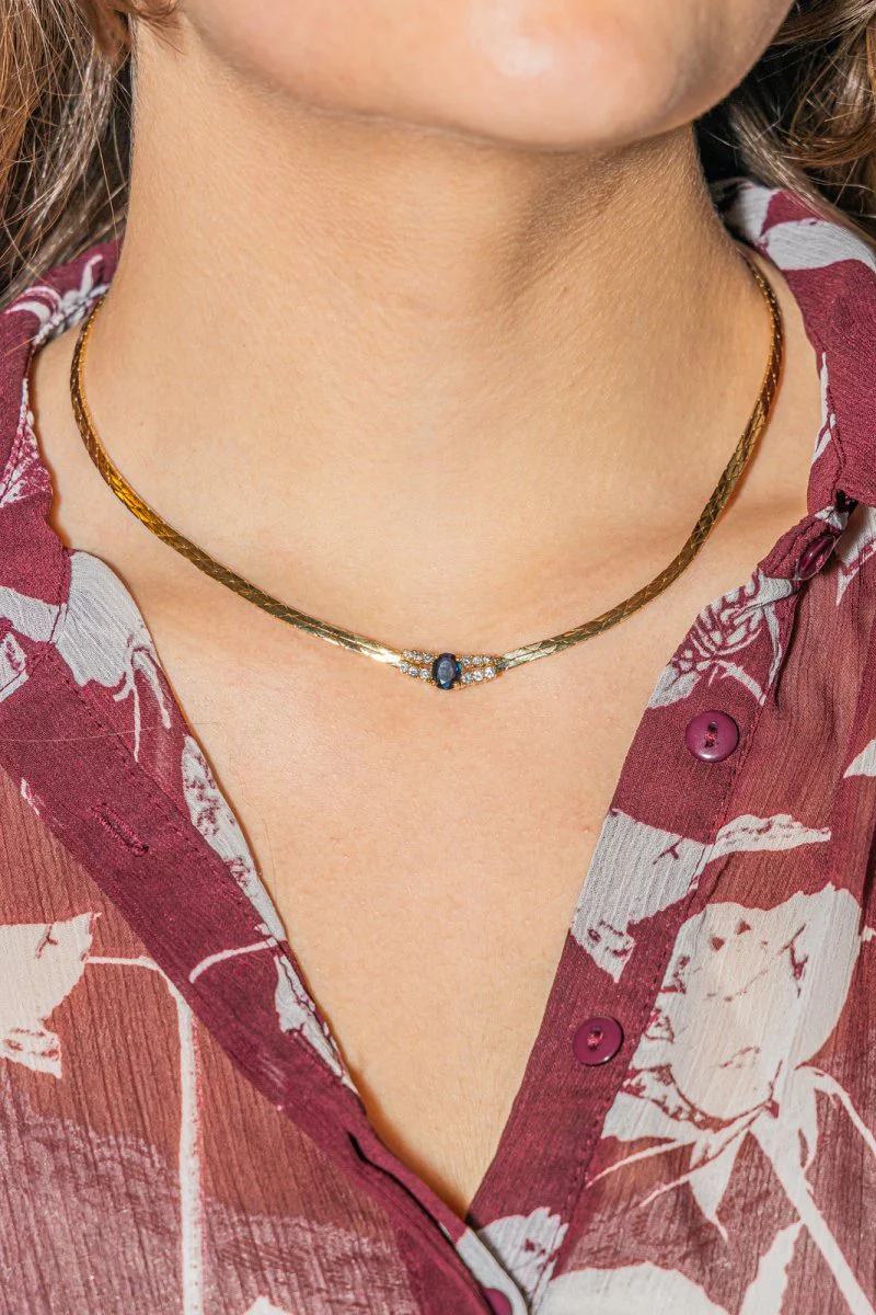 Collier Or jaune Saphir - Image 2