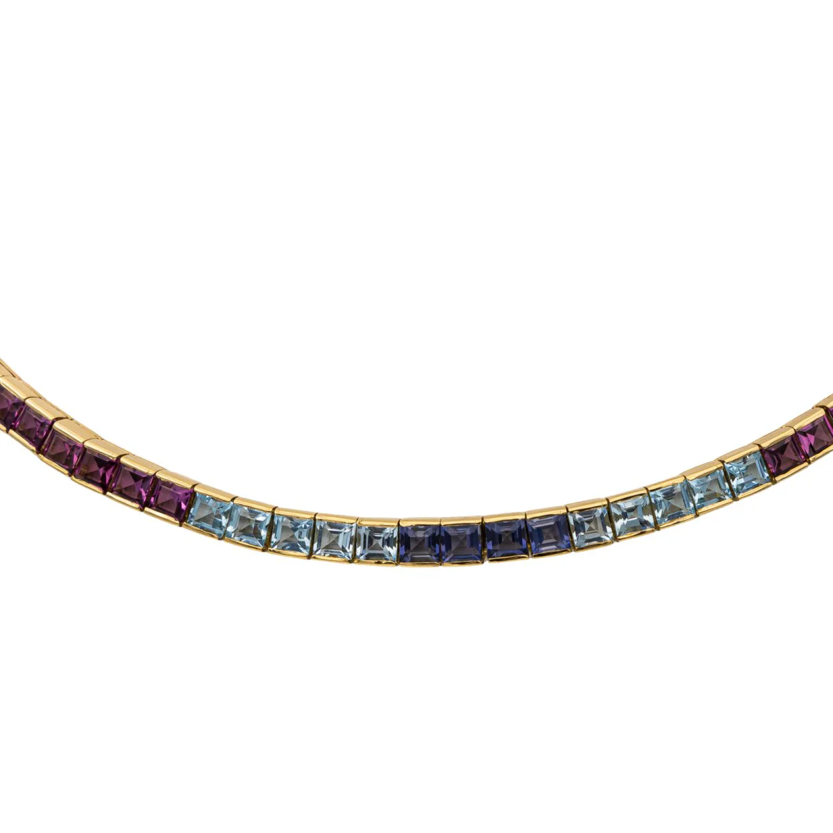 Collier en or jaune et pierres fines - Image 4