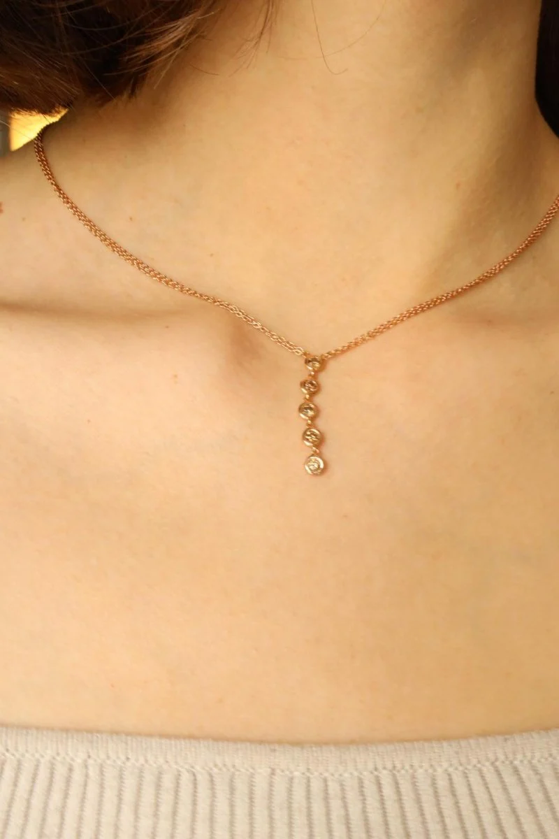 Collier Or rose Diamant - Image 2