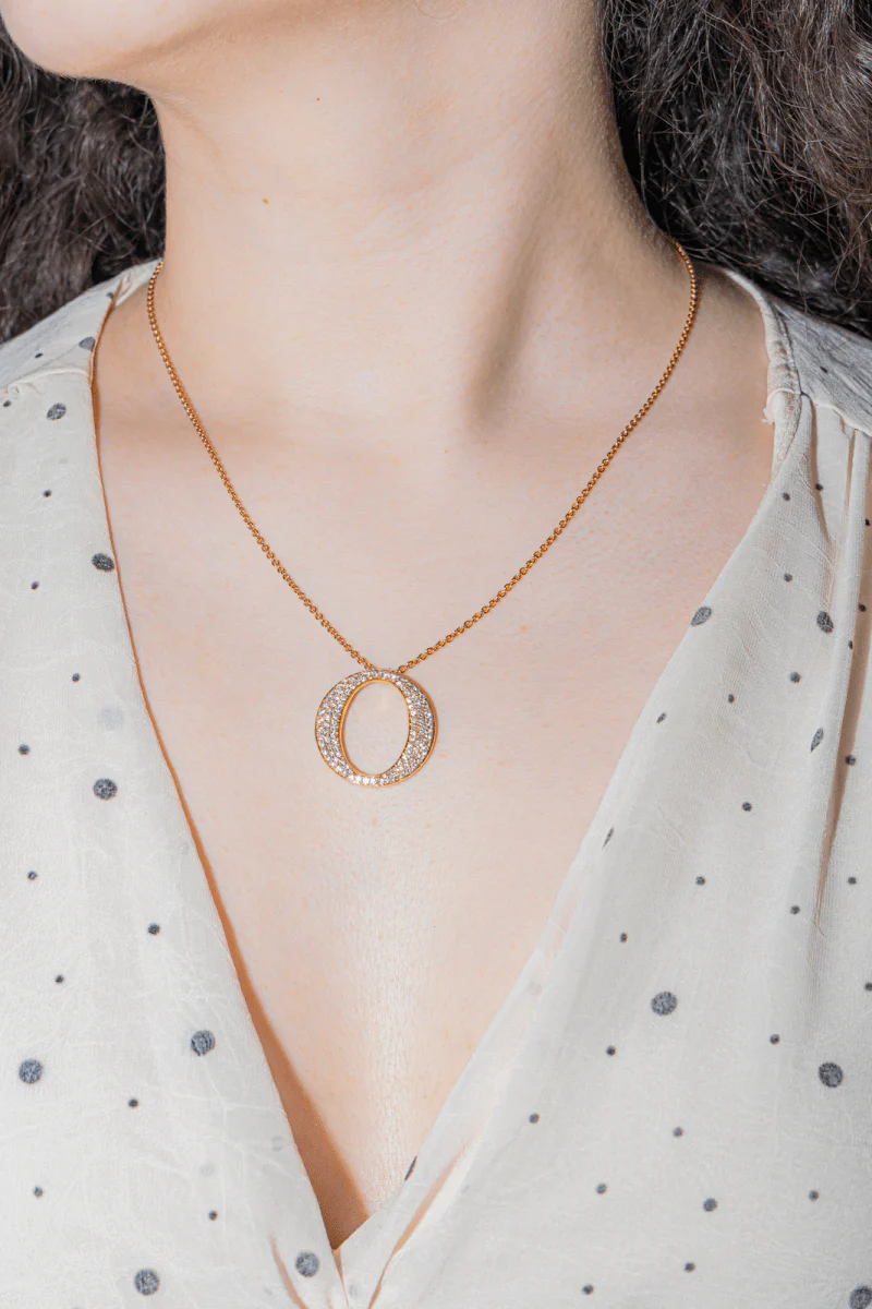 Collier en or rose et diamants - Image 2