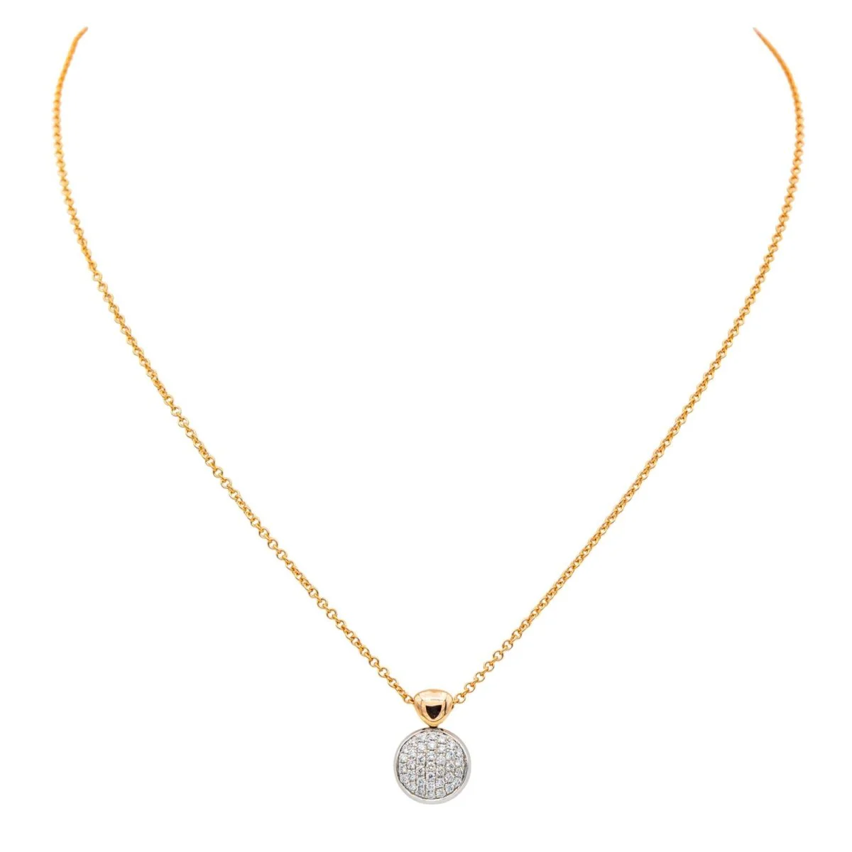 Collier en or rose, or blanc et diamants - Image 3