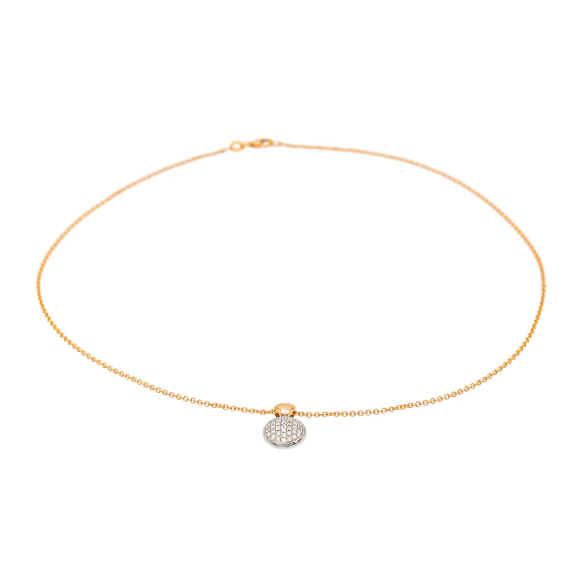 Collier en or rose, or blanc et diamants - Image 4