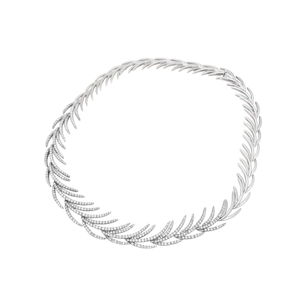 Collier en or blanc et diamants - Image 3