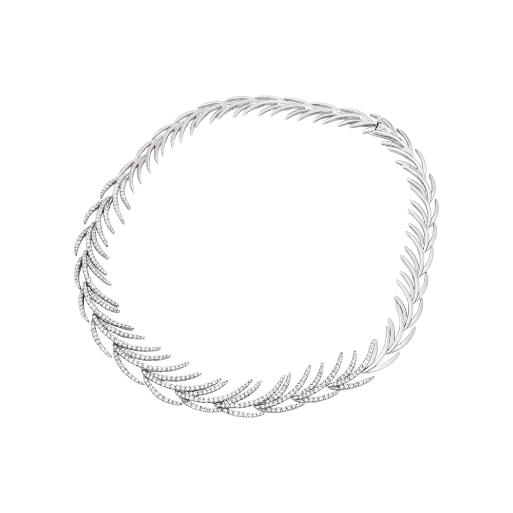 Collier en or blanc et diamants - Image 4