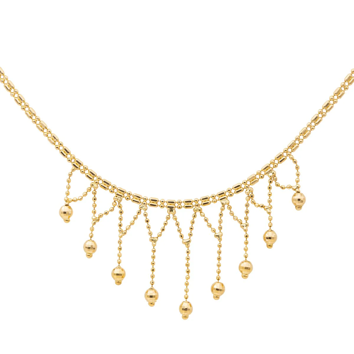 Collier Maille souple Pampilles en or jaune - Image 2