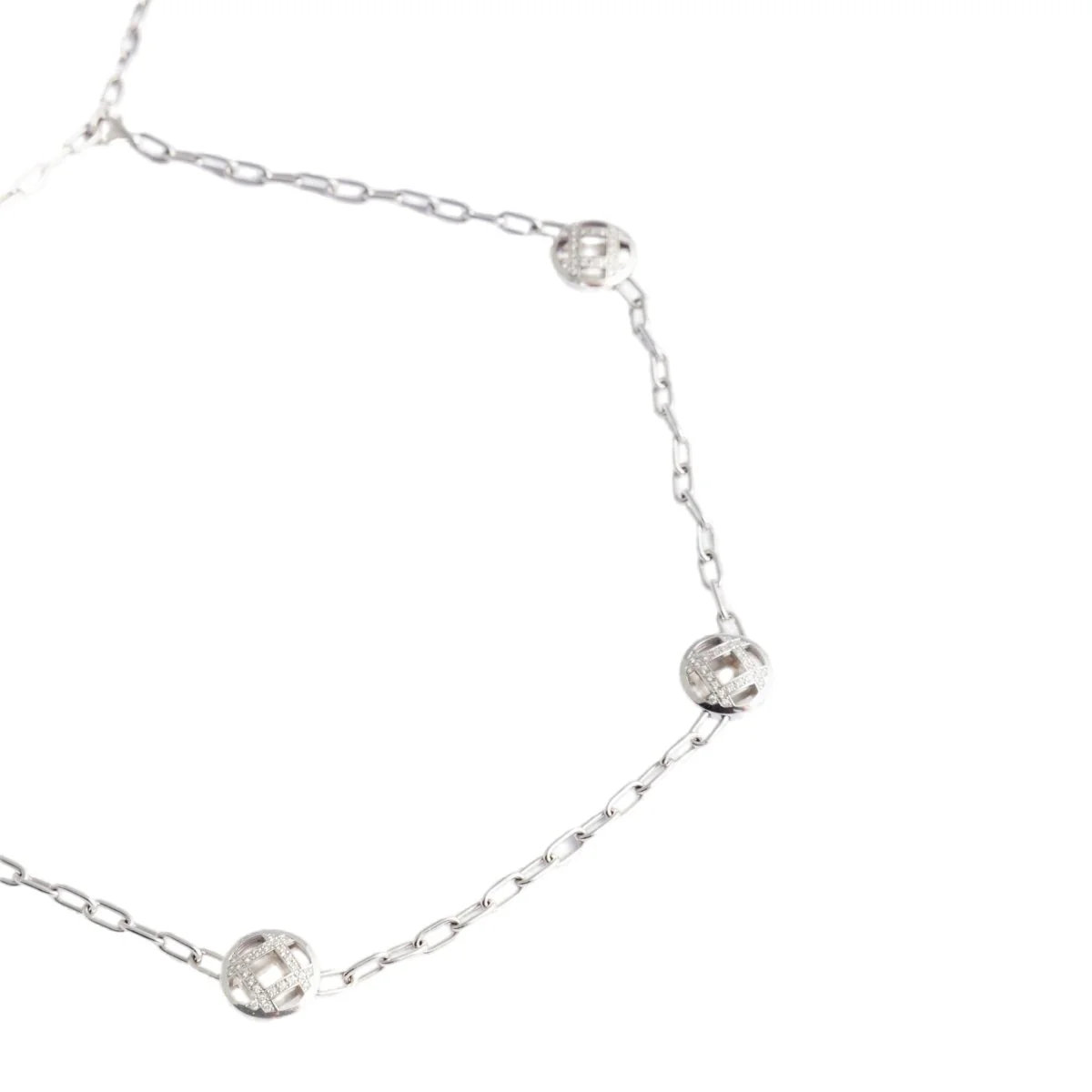 Collier CARTIER "Pasha" en or blanc et diamants - Image 2