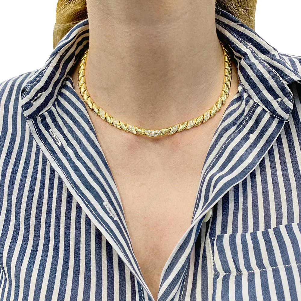 Collier Patek Philippe or jaune, diamants. - Image 4