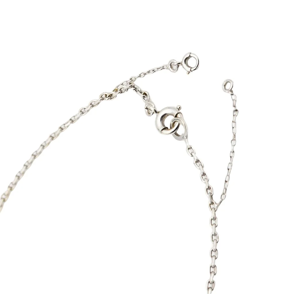 Collier Pendentif en or blanc, platine et diamants - Image 6