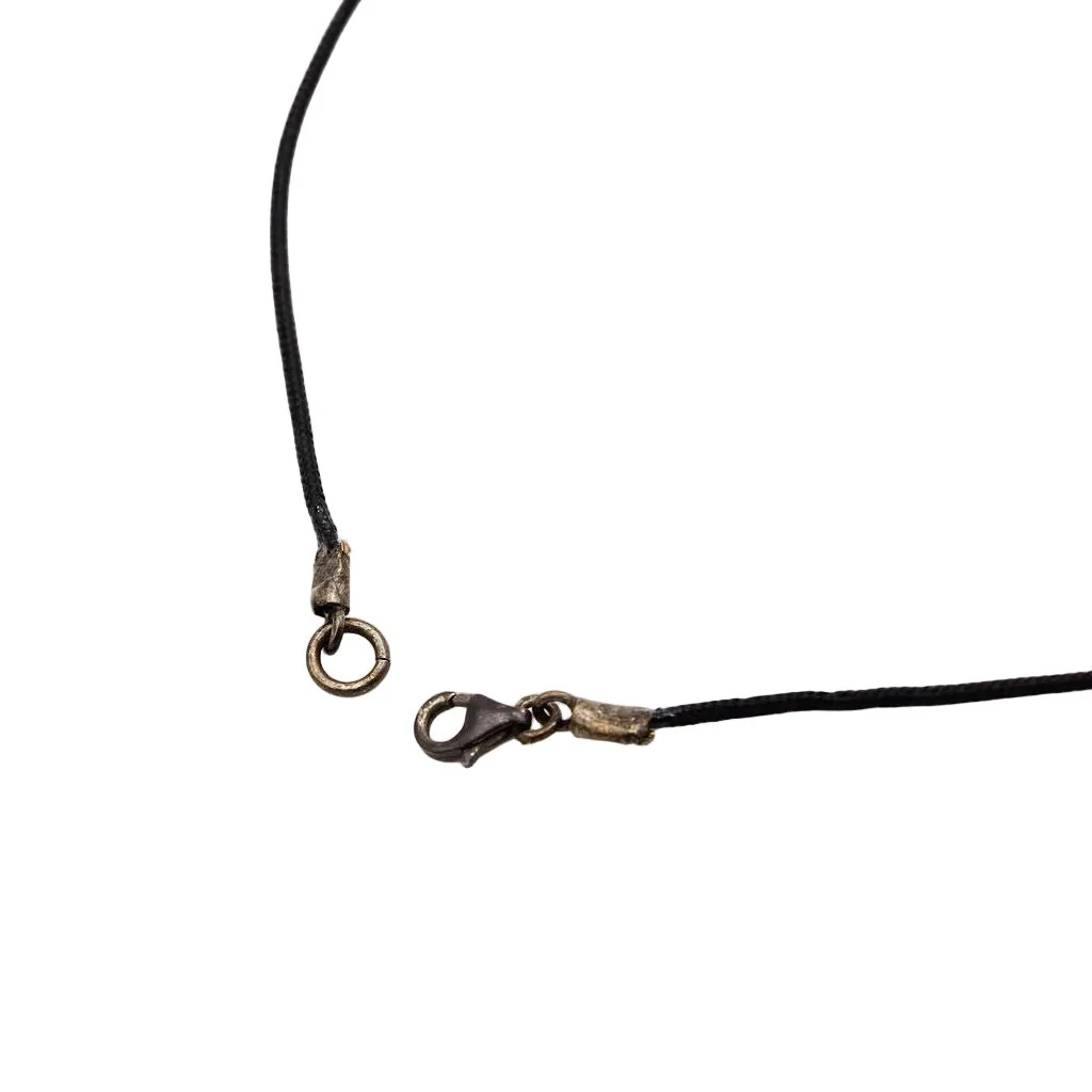 Collier Pendentif GEORGE PIERRE en corne sculptée et pâte de verre - Image 6