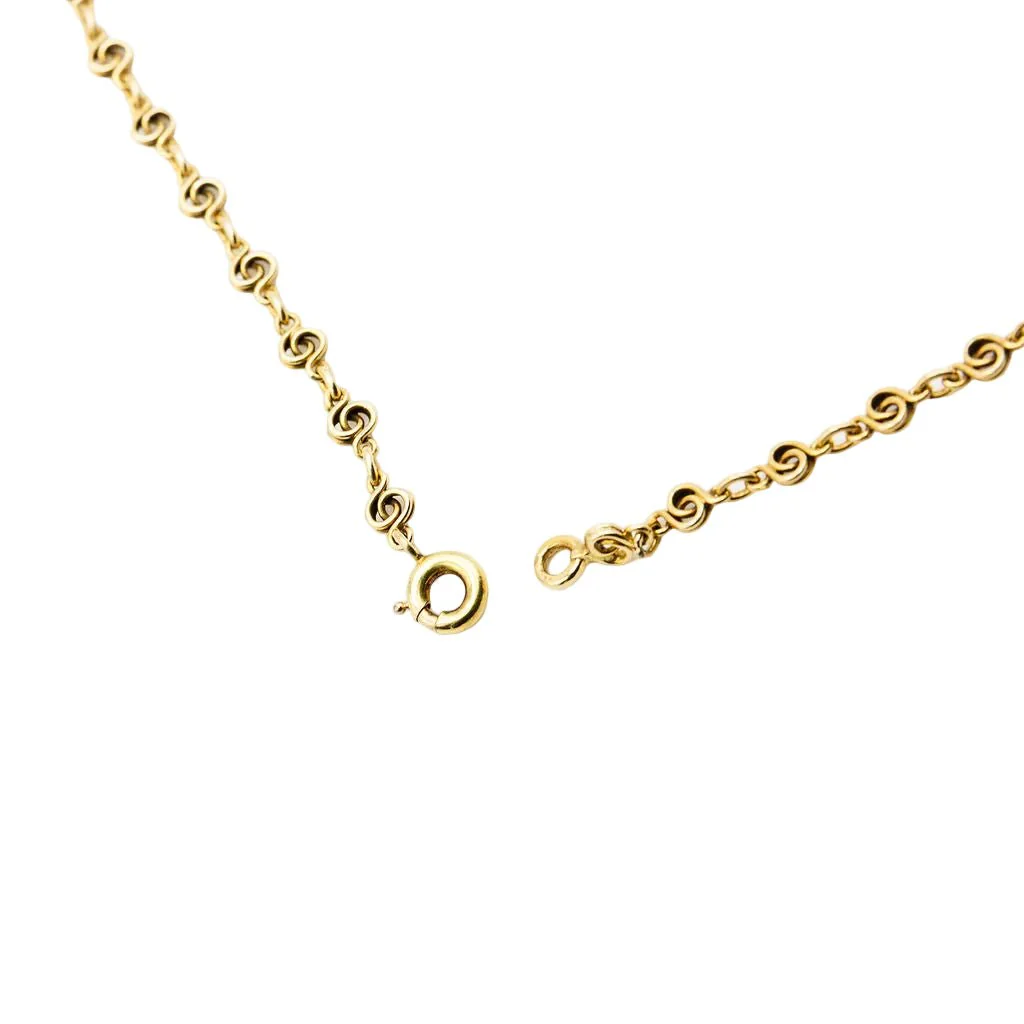 Collier Pendentif Art Nouveau HENRI VEVER en or jaune, émail et béryl - Image 10