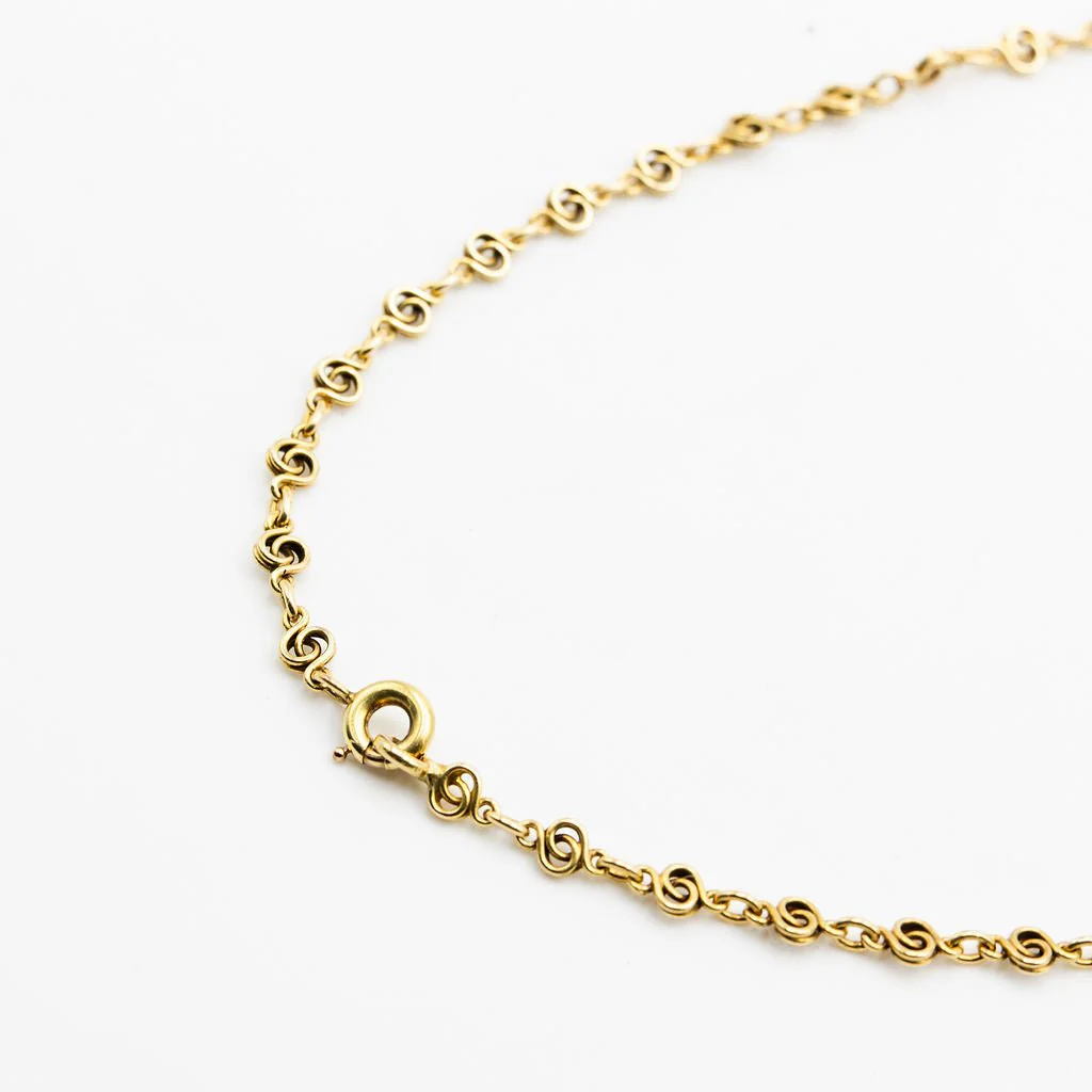 Collier Pendentif Art Nouveau HENRI VEVER en or jaune, émail et béryl - Image 12