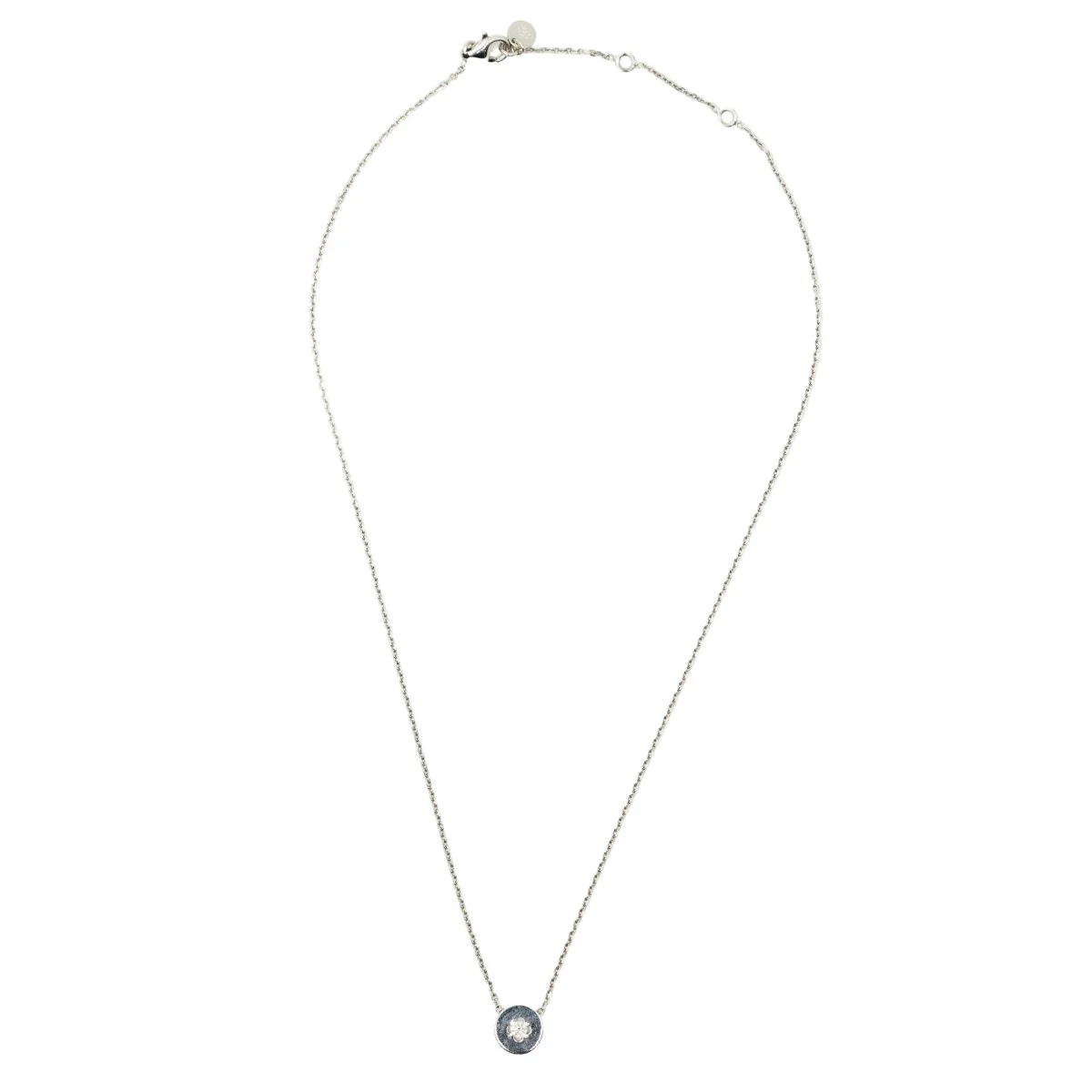 Collier Pendentif ARTHUS BERTRAND "Royale maille" en or blanc et diamant - Image 3