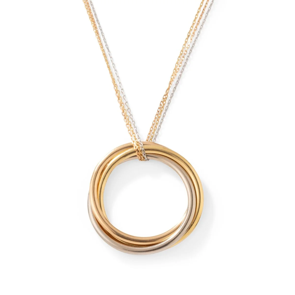 Collier Pendentif CARTIER "Trinity" en or jaune, or blanc et or rose
