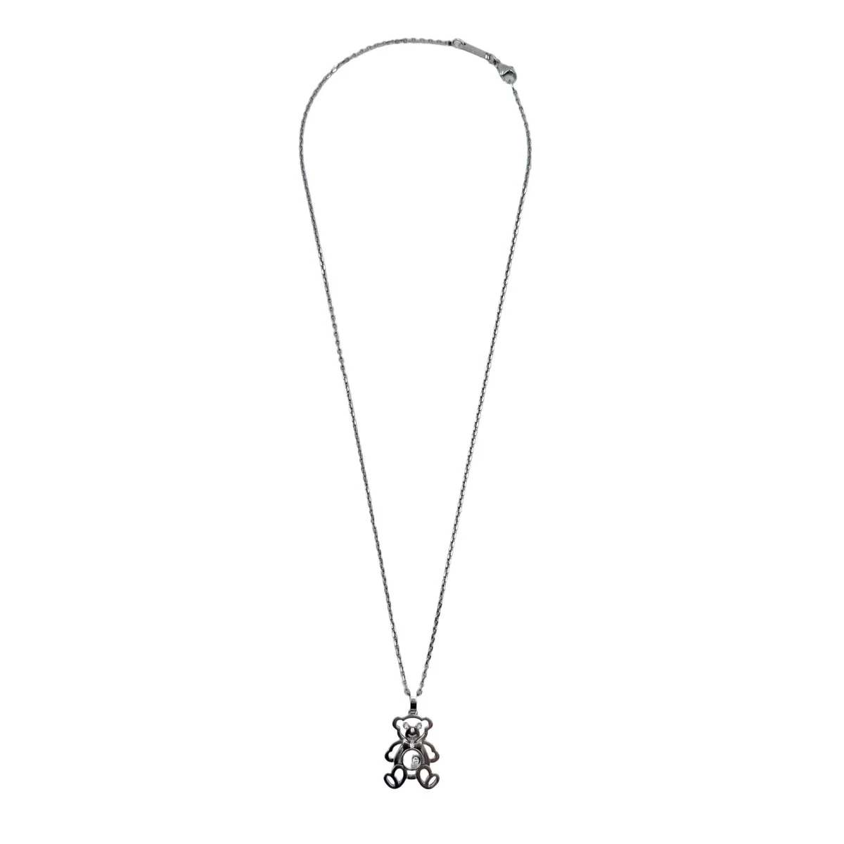 Collier Pendentif CHOPARD "Happy Diamond Teddy Bear" en or blanc et diamants - Image 5