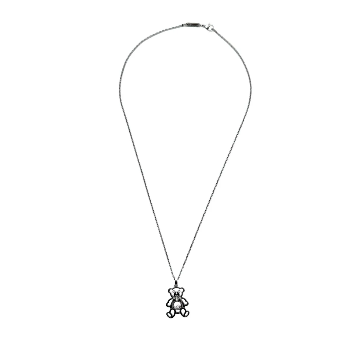 Collier Pendentif CHOPARD "Happy Diamond Teddy Bear" en or blanc et diamants - Image 6