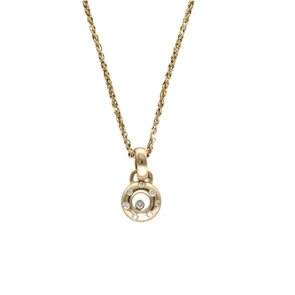 Collier Pendentif CHOPARD "Happy Diamonds" en or jaune et diamants