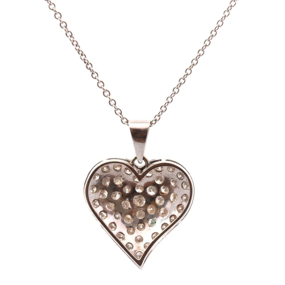 Collier Pendentif en or blanc et diamants - Image 2
