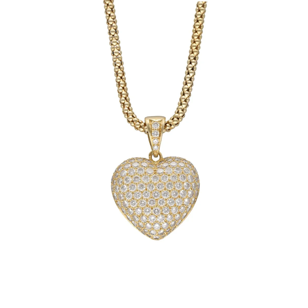 Collier Pendentif en or jaune et diamants