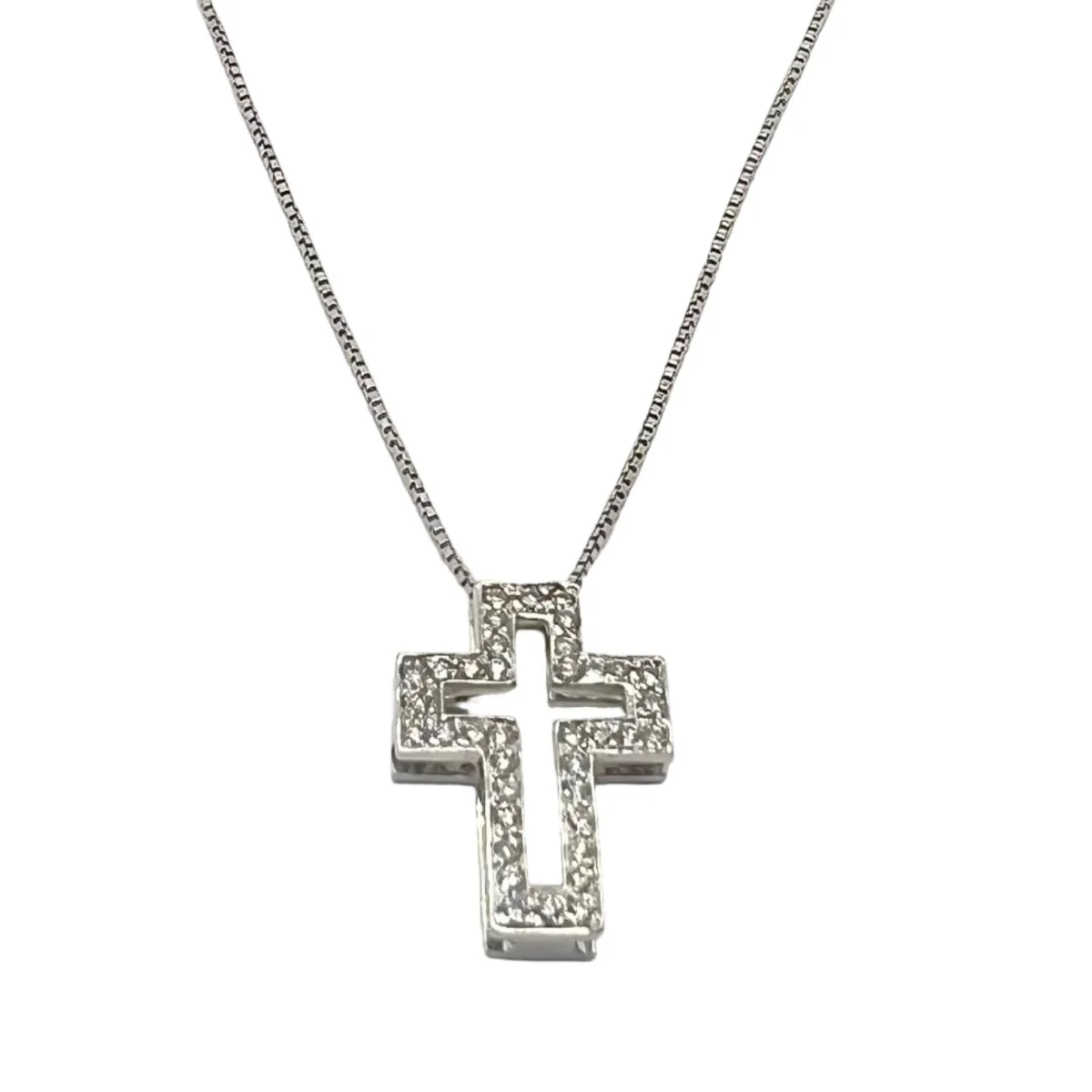 Collier Pendentif COPPINI en or blanc et diamants